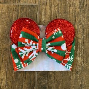 Mickey Mouse Holiday Big Bow Headband